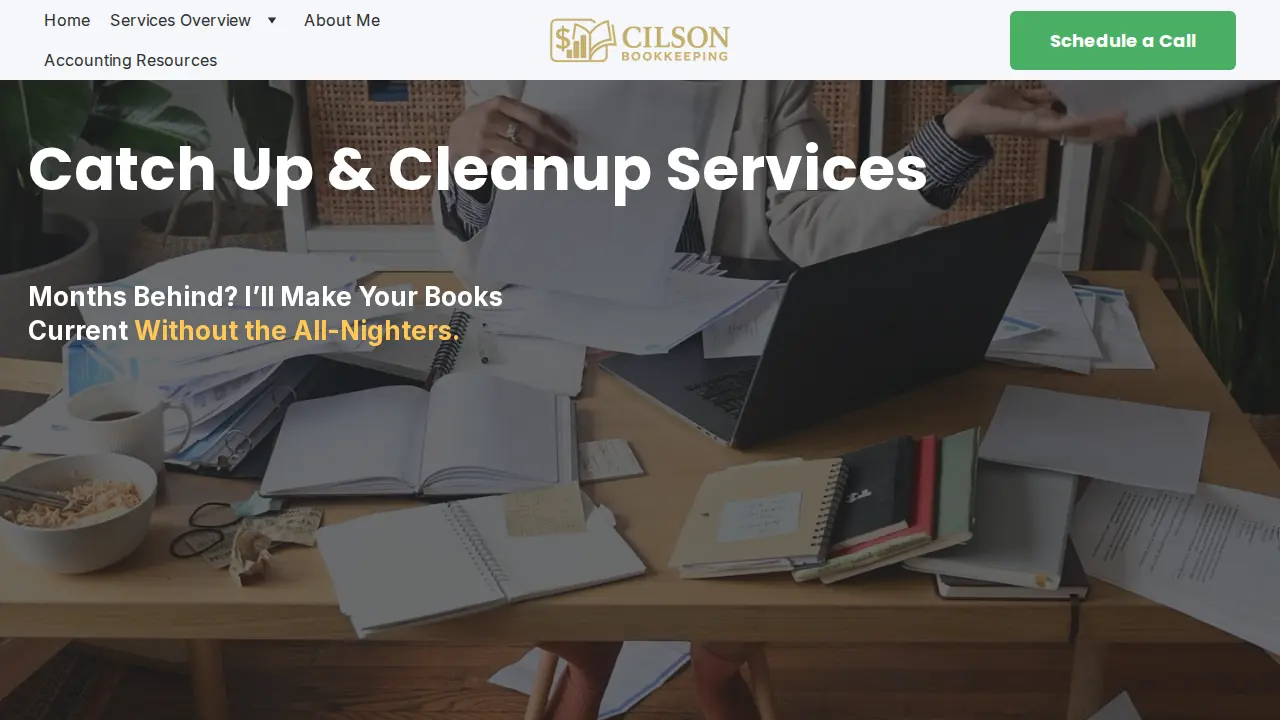 Cilson Bookkeeping page