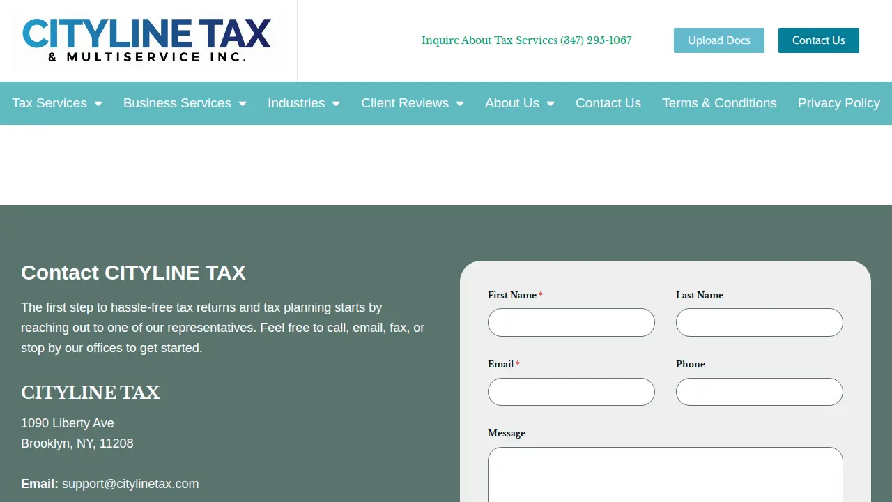 Cityline Tax & Multiservices Inc page