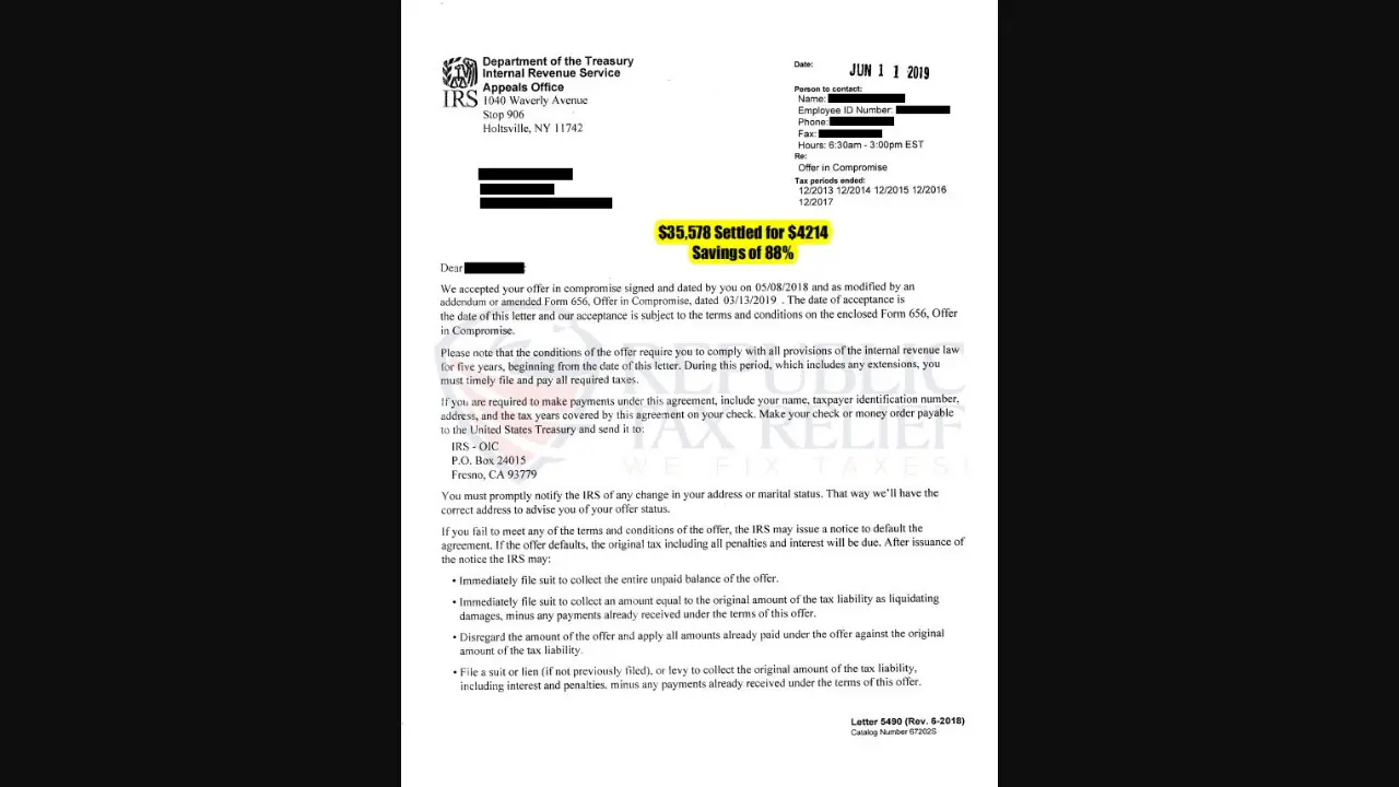Trusted IRS Relief - Wakefield page