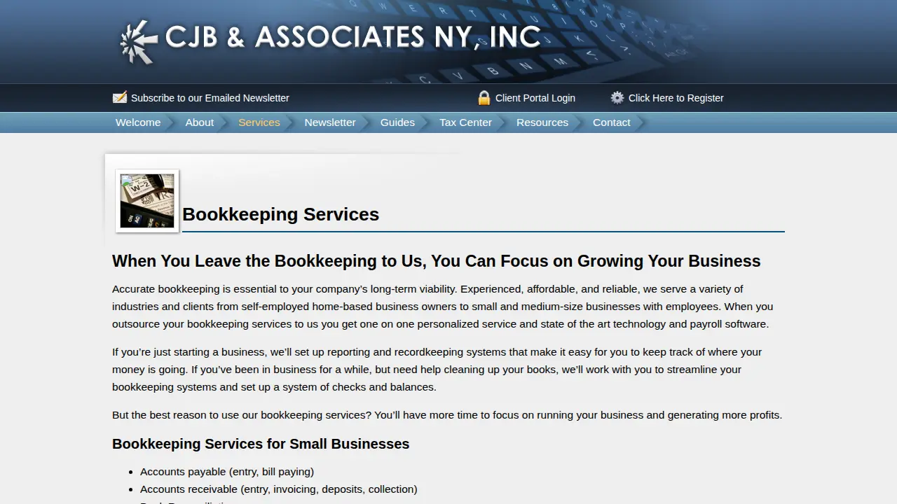 UNIONDALE, FL CPA / CJB & ASSOCIATES, INC. page