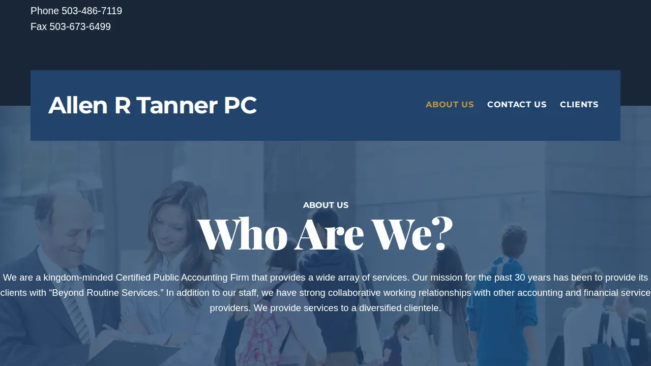 Allen R Tanner PC page