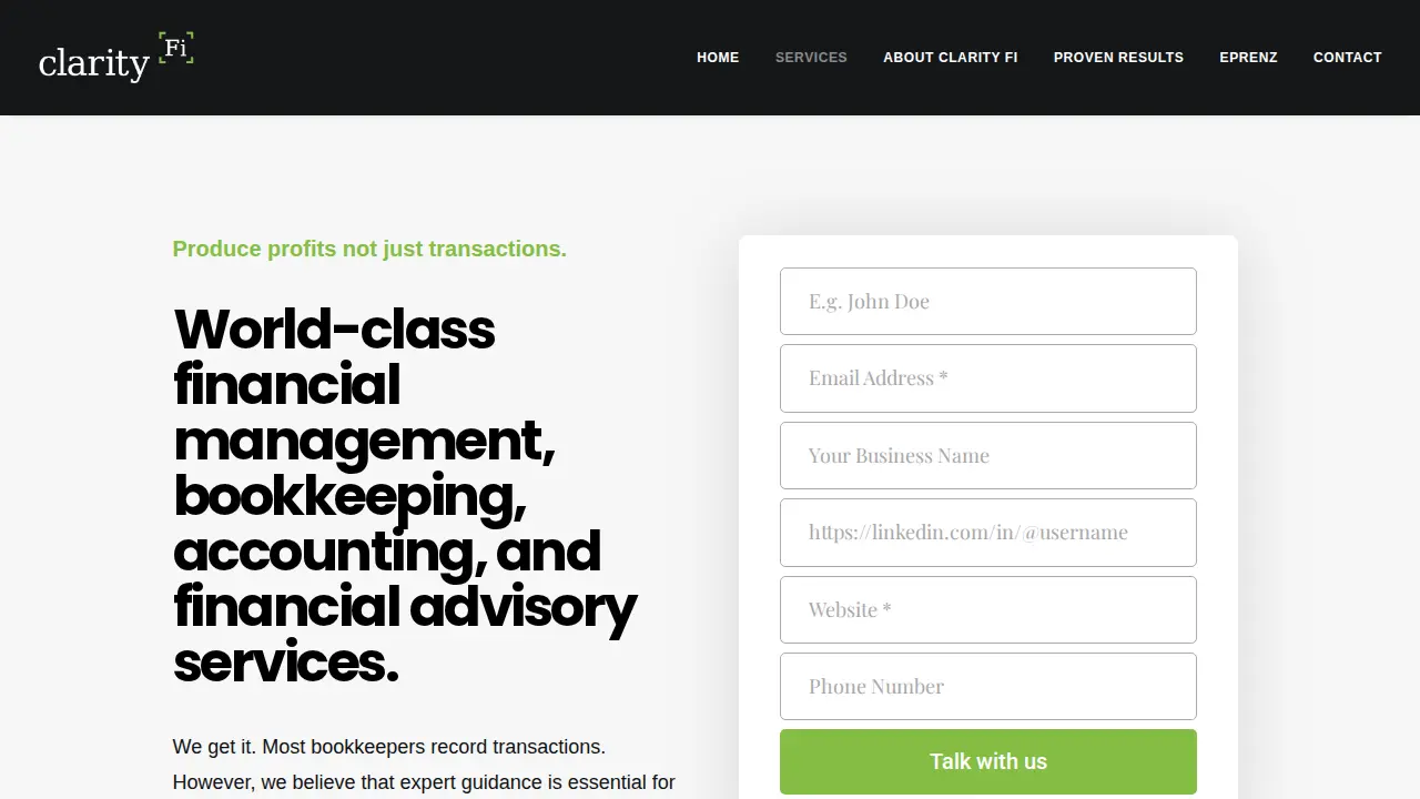 Clarity FI, LLC page