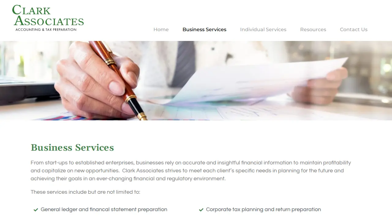 Clark Associates page