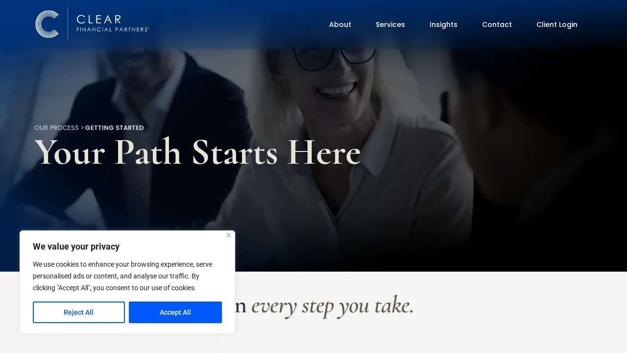Clear Financial Partners page