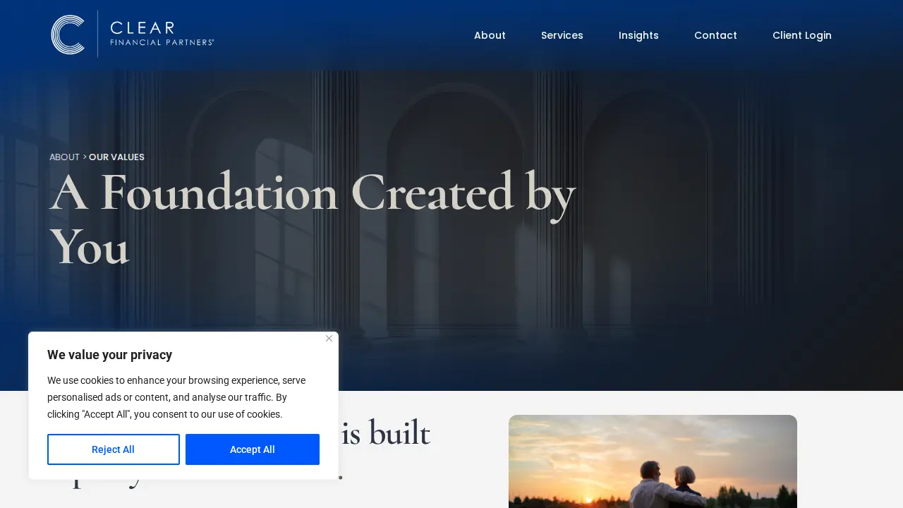 Clear Financial Partners page