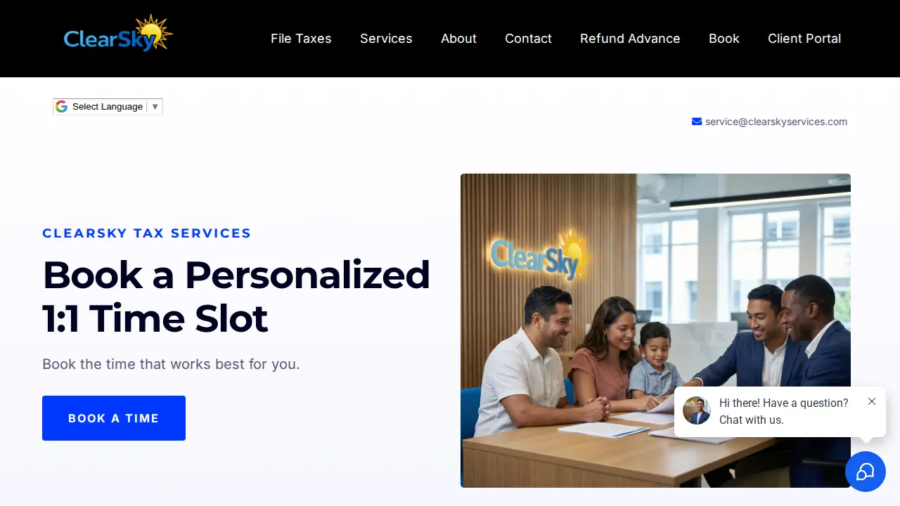 Clear Sky Tax page