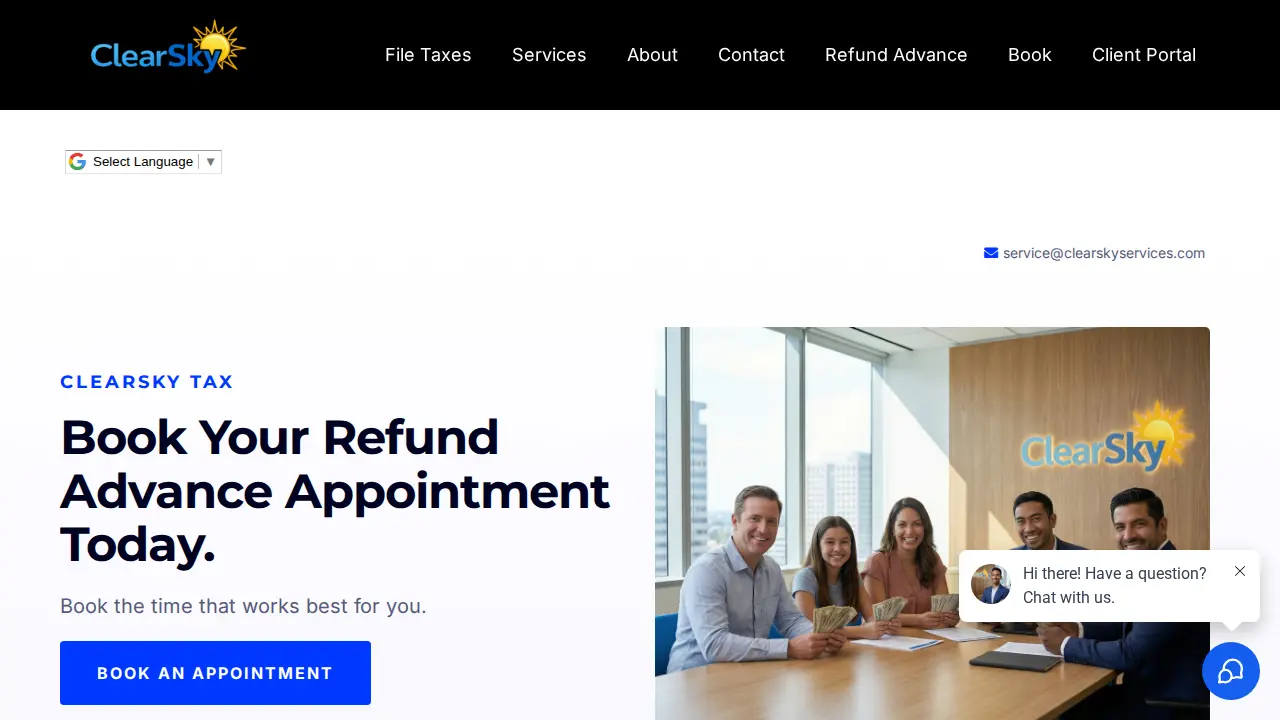 Clear Sky Tax page