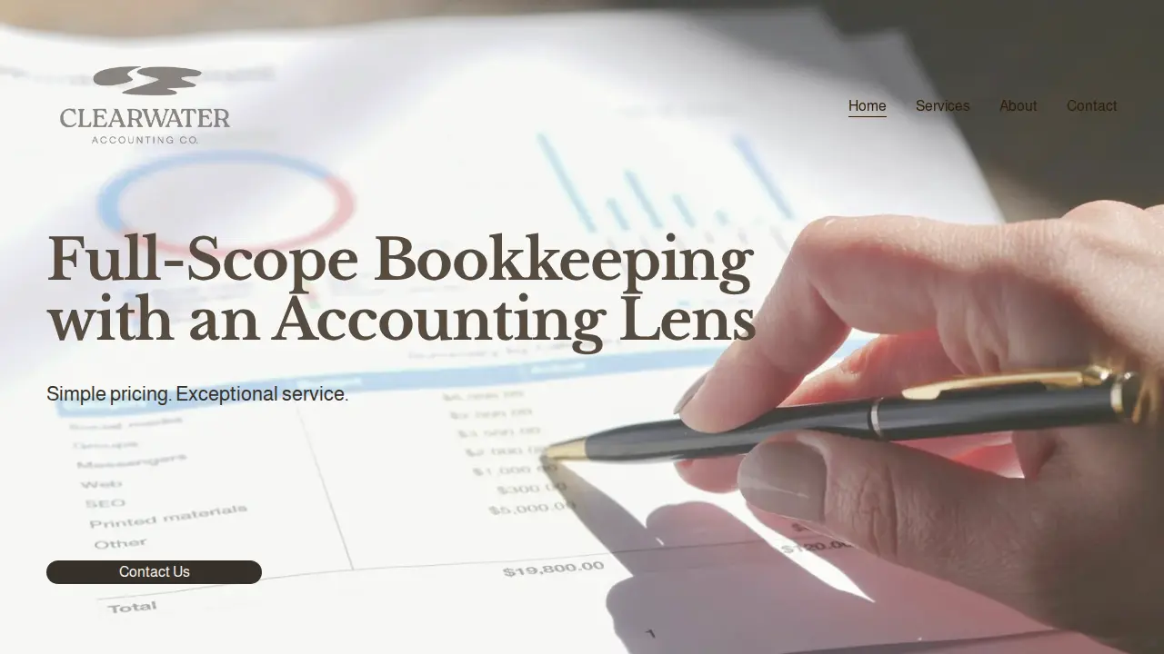 Clearwater Accounting website