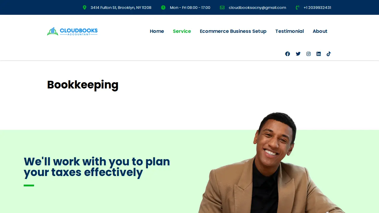 Cloudbooks Accountant QB ProAdvisor page