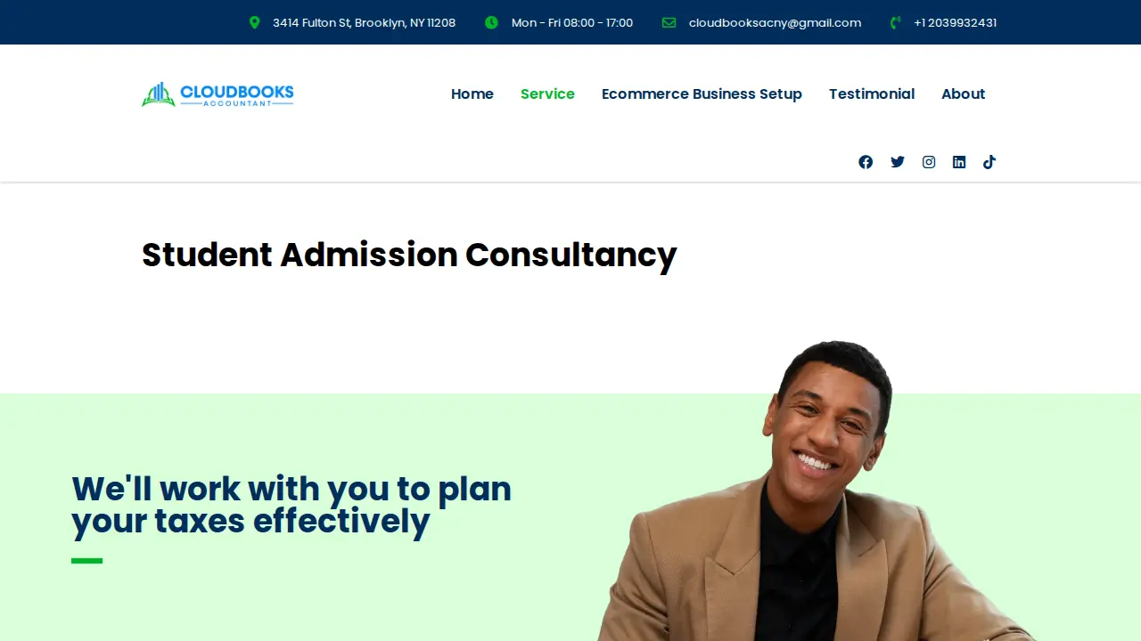 Cloudbooks Accountant QB ProAdvisor page