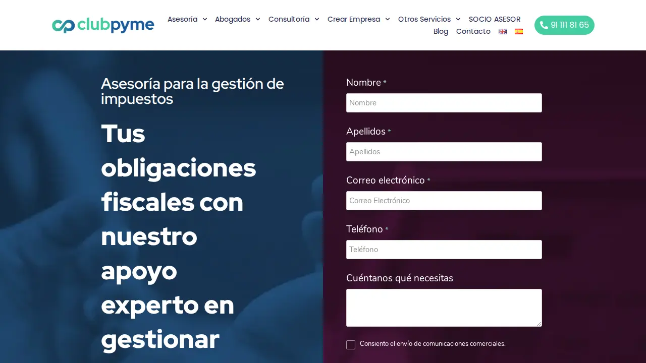 Club de la Pyme page