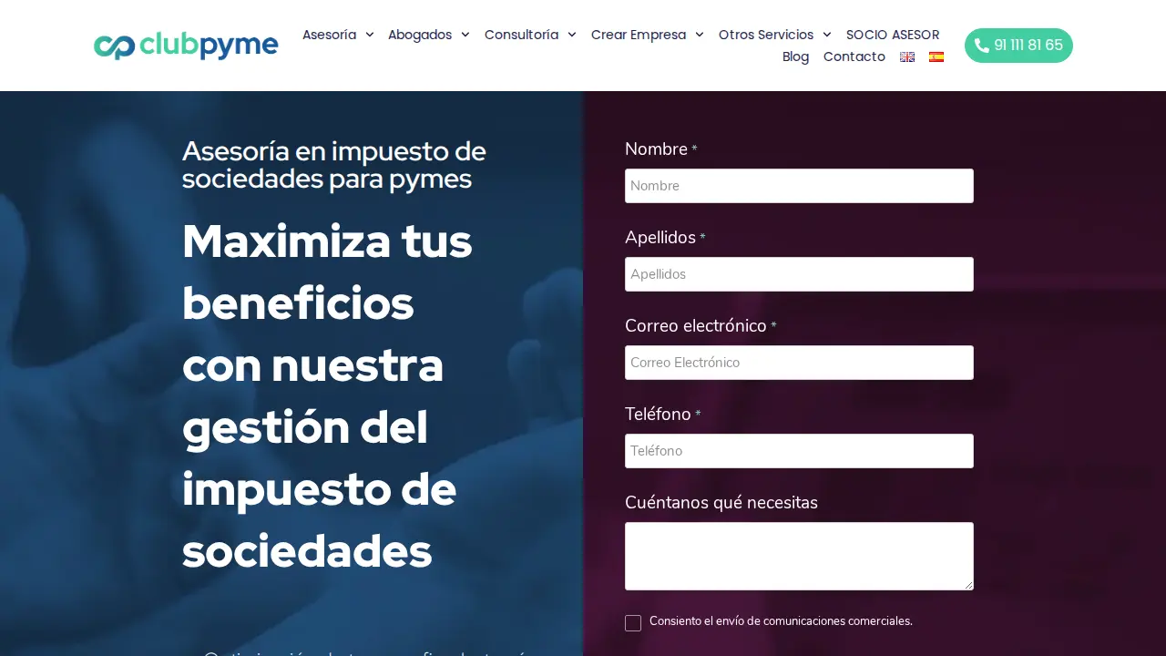 Club de la Pyme page
