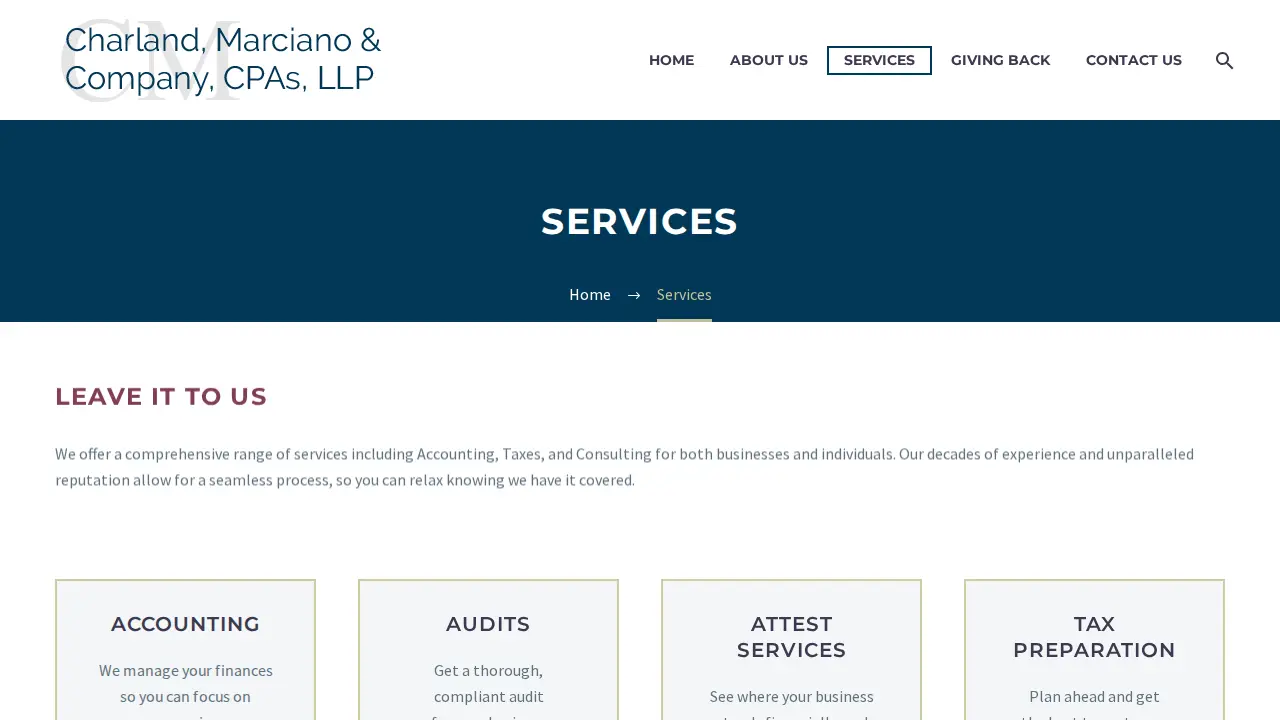 Charland, Marciano & Company, CPAs, LLP page