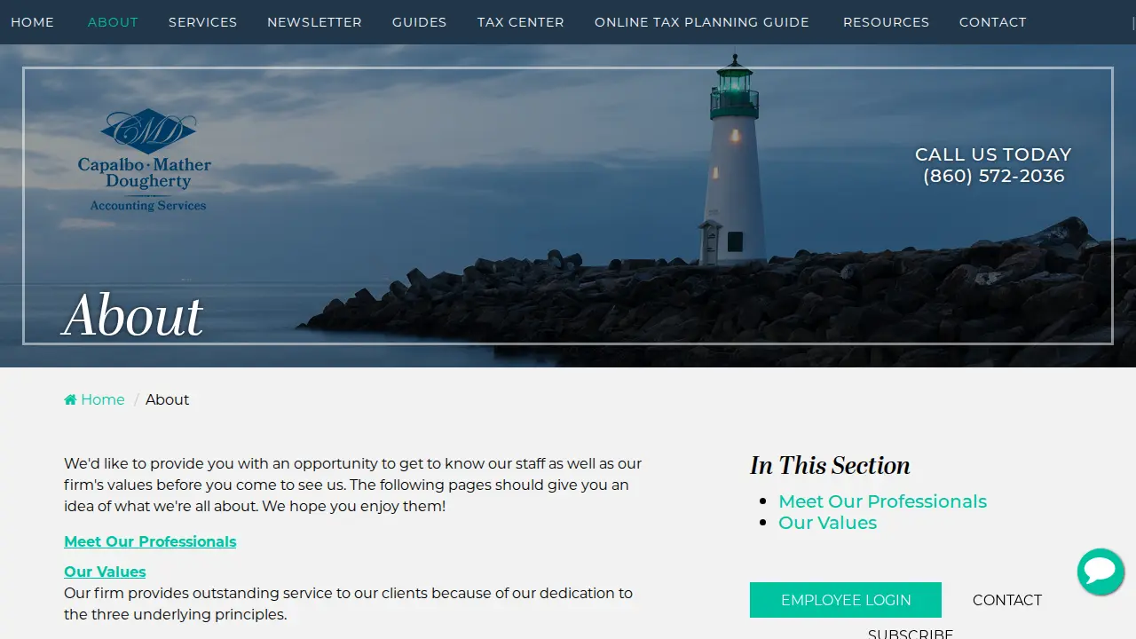 Capalbo, Mather & Dougherty Accounting Services page
