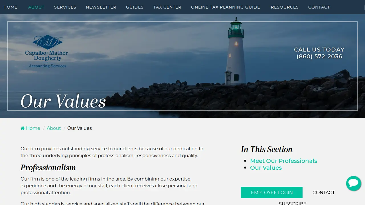 Capalbo, Mather & Dougherty Accounting Services page