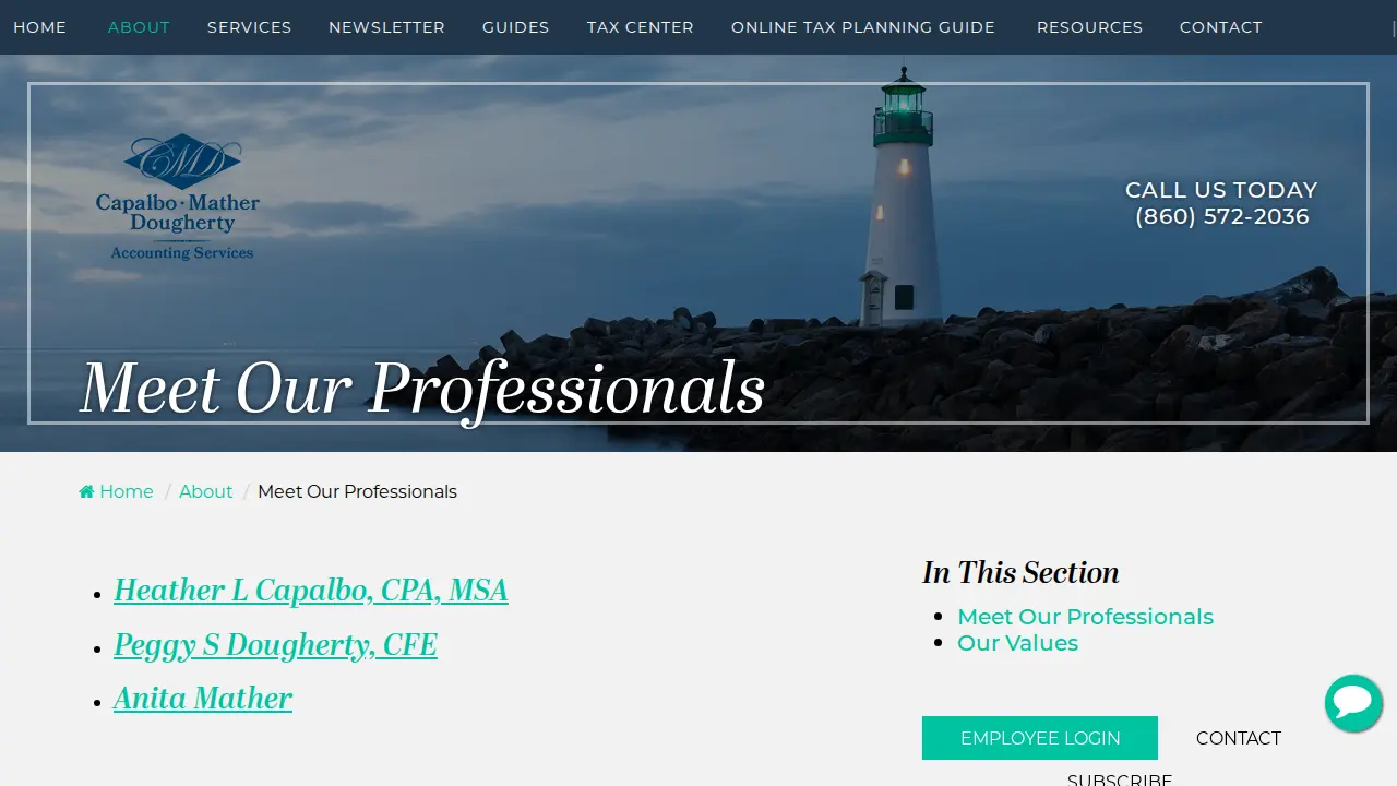Capalbo, Mather & Dougherty Accounting Services page