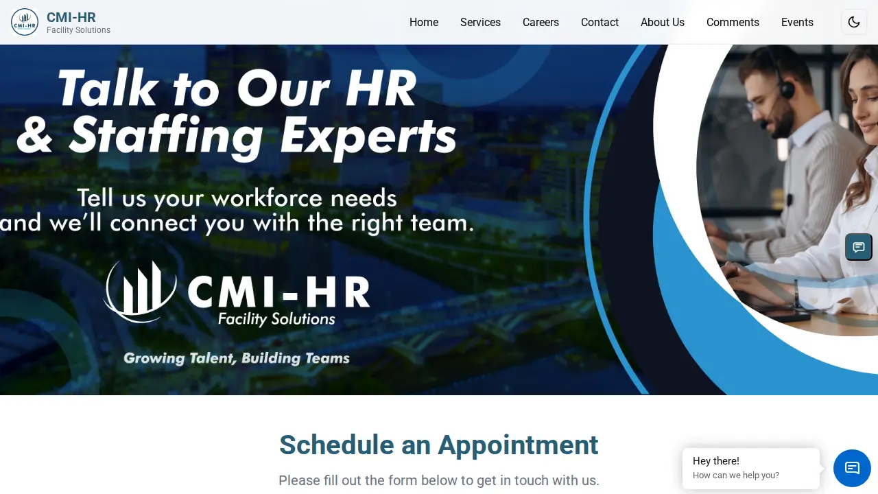 CMI-HR Facility Solutions page