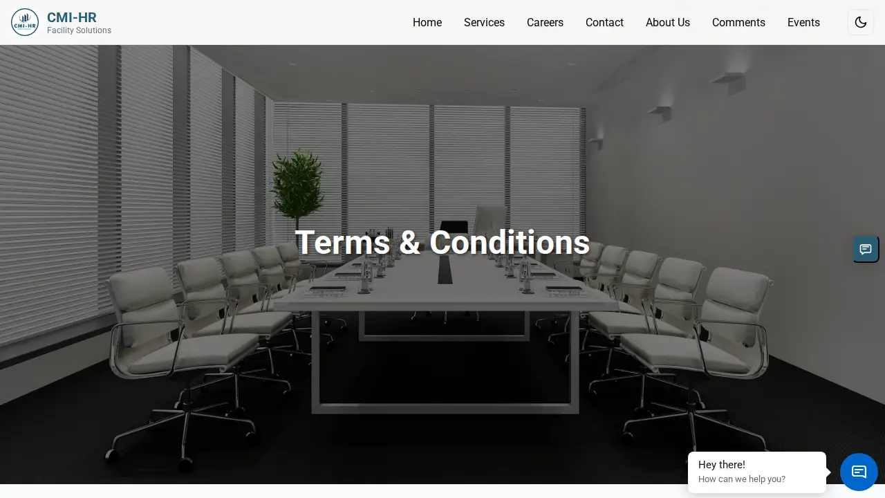 CMI-HR Facility Solutions page