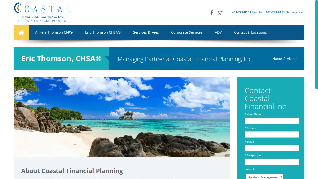 Coastal Financial Planning page