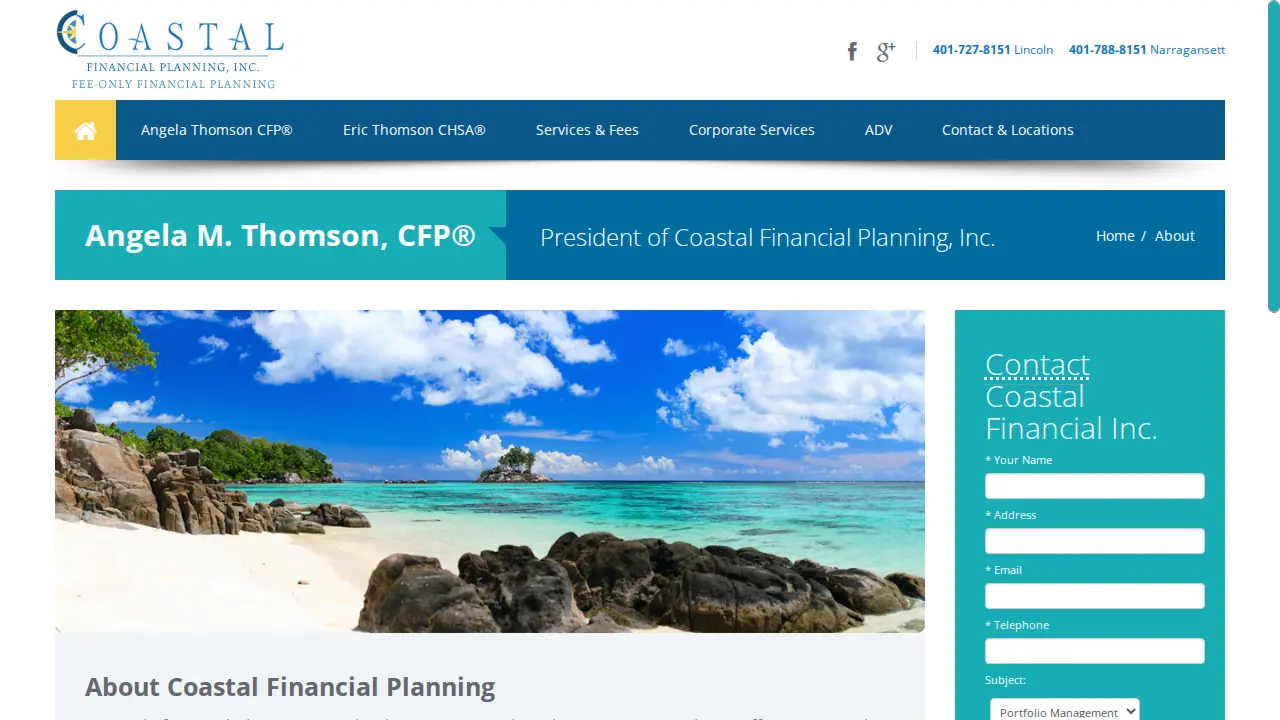 Coastal Financial Planning page