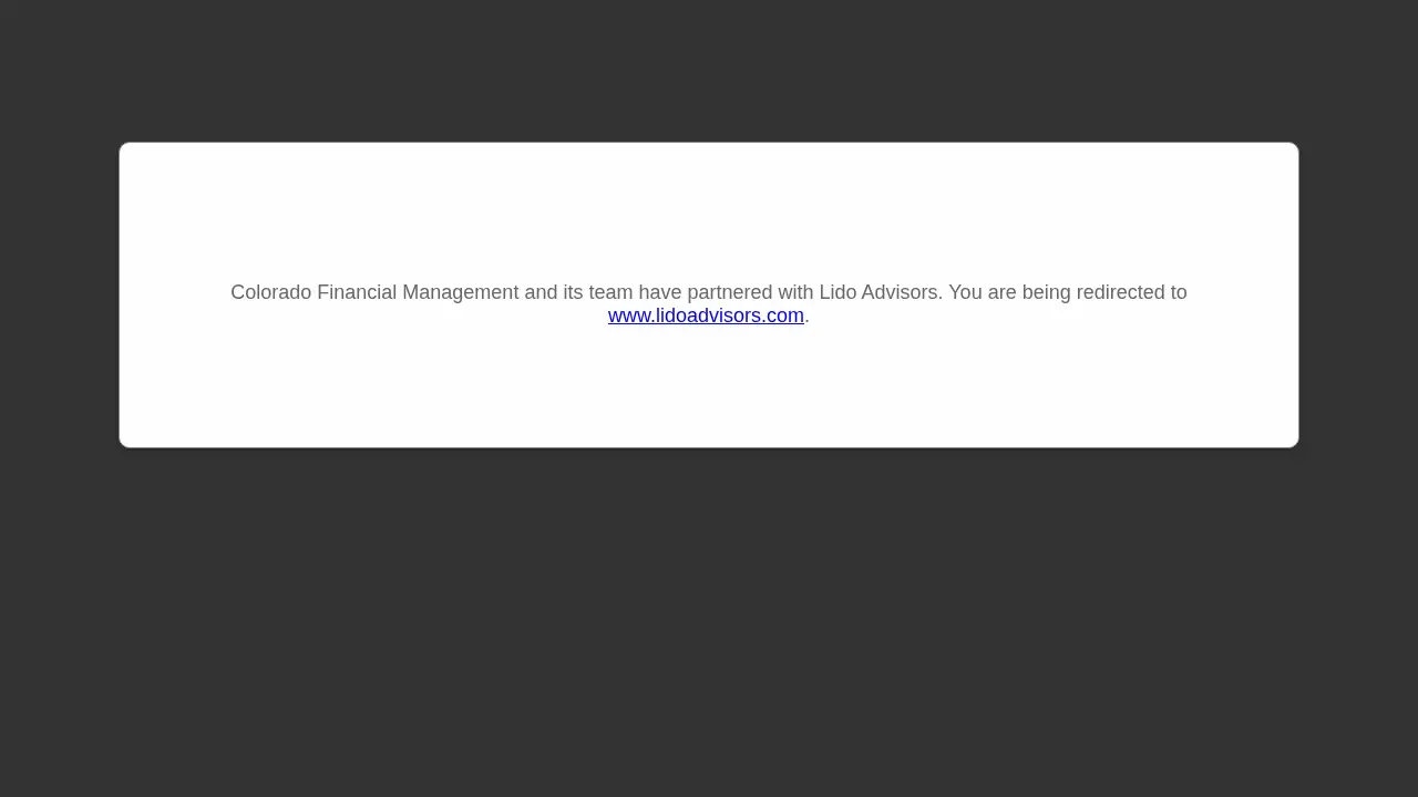 Colorado Financial Management page