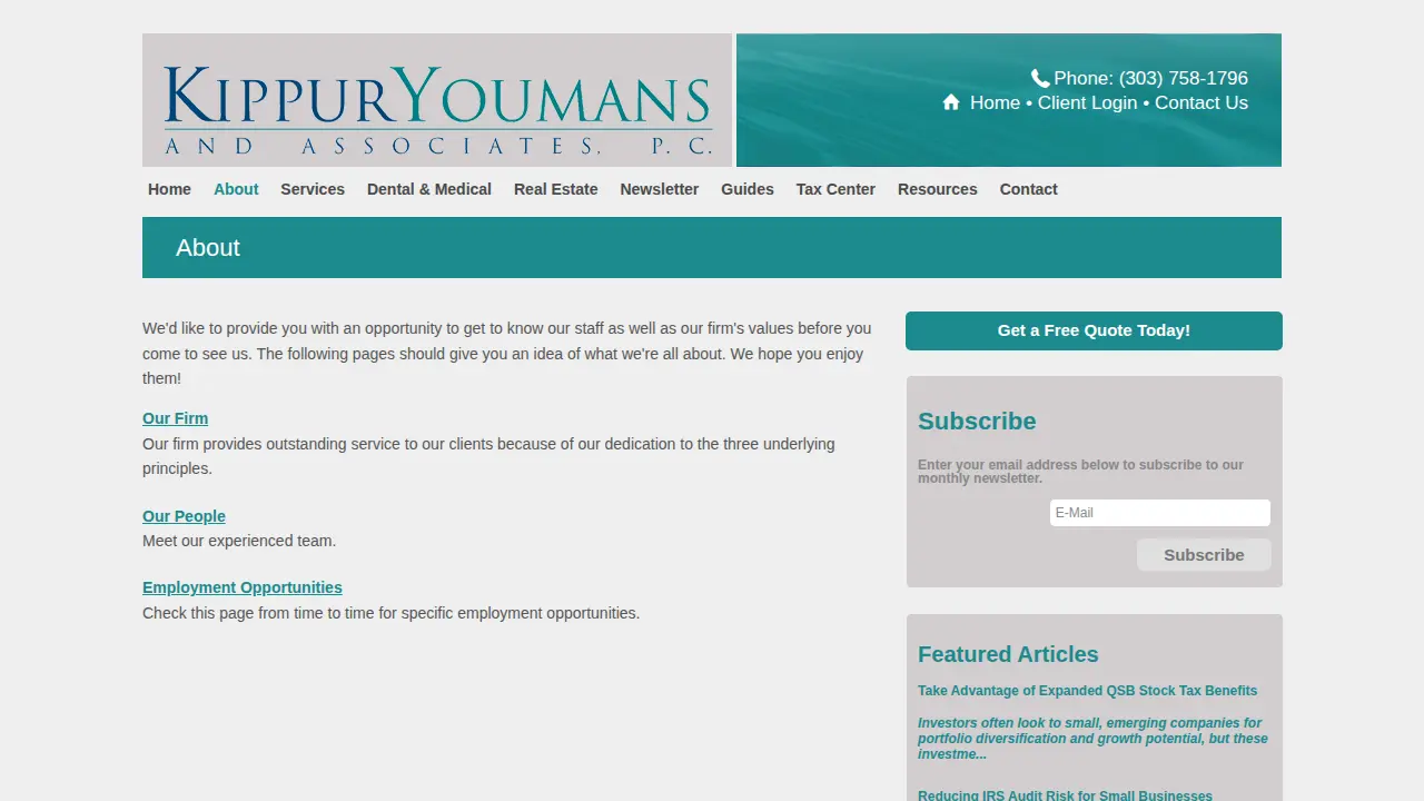 Kippur, Youmans & Associates, P.C. page