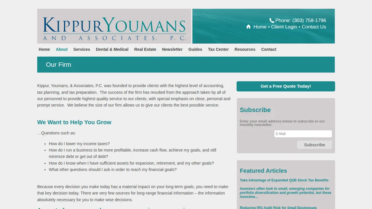 Kippur, Youmans & Associates, P.C. page