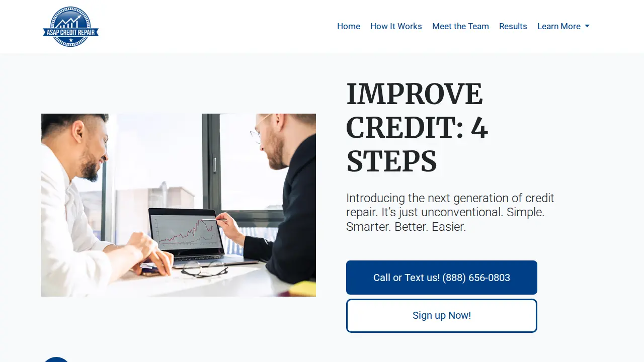 ASAP Credit Repair & Financial Education page