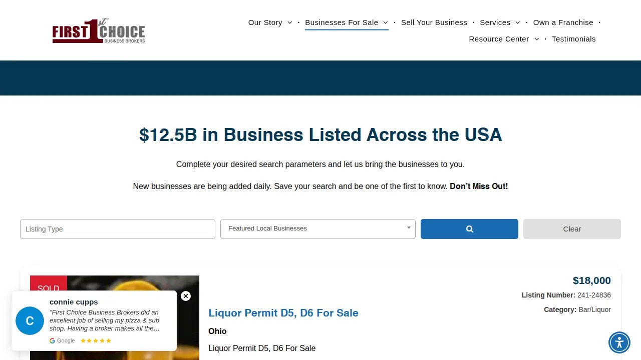First Choice Business Brokers Columbus page