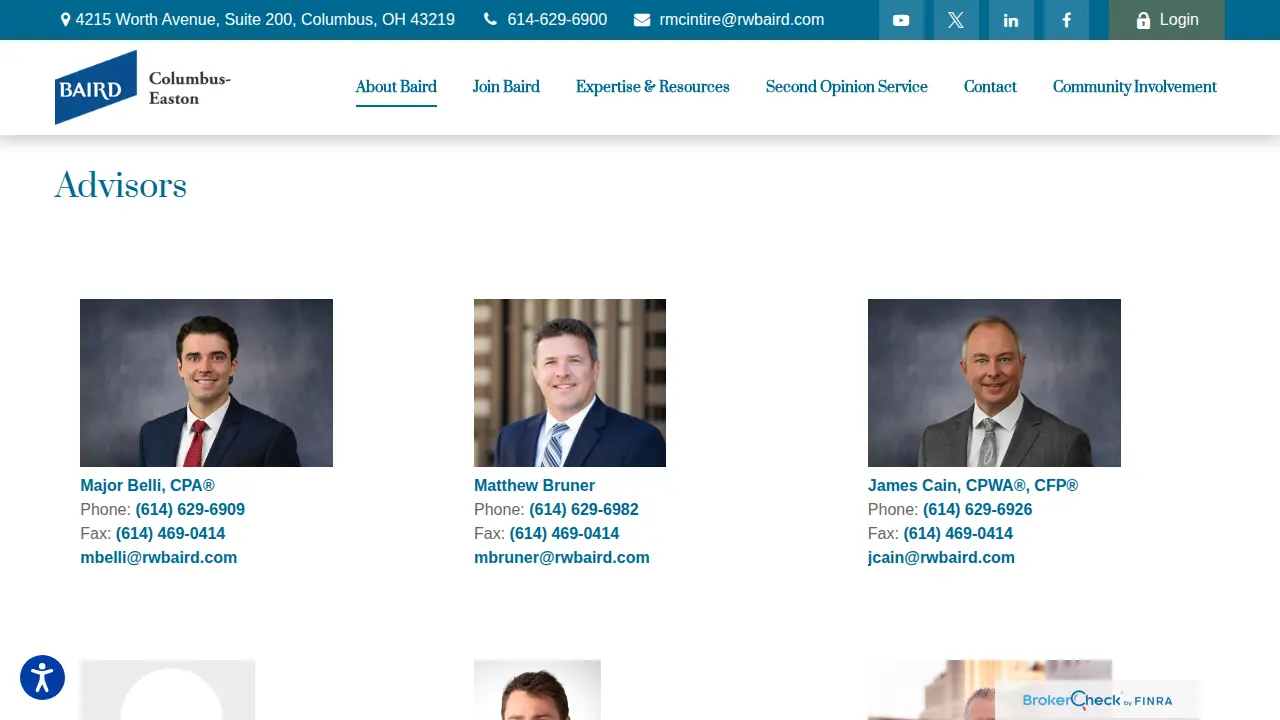 Baird Private Wealth Management page