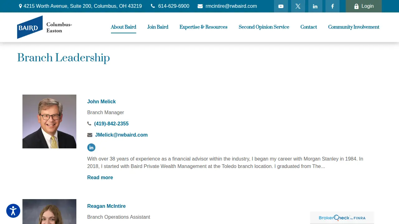 Baird Private Wealth Management page