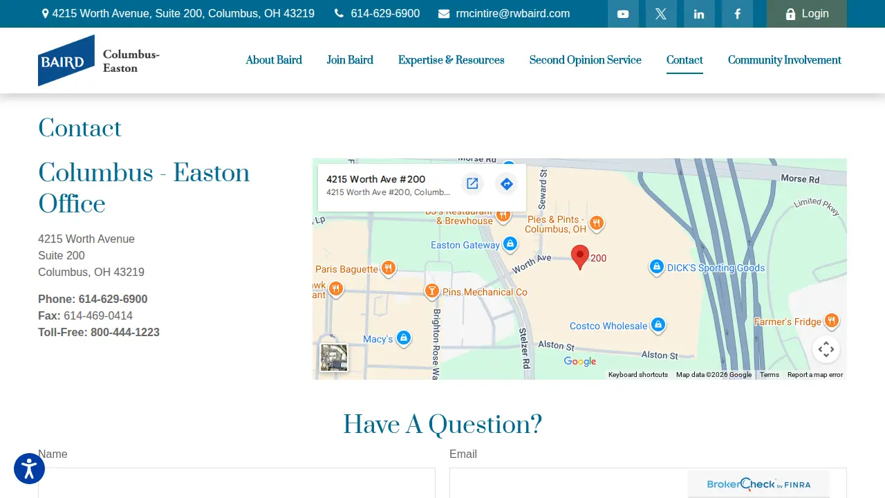 Baird Private Wealth Management page