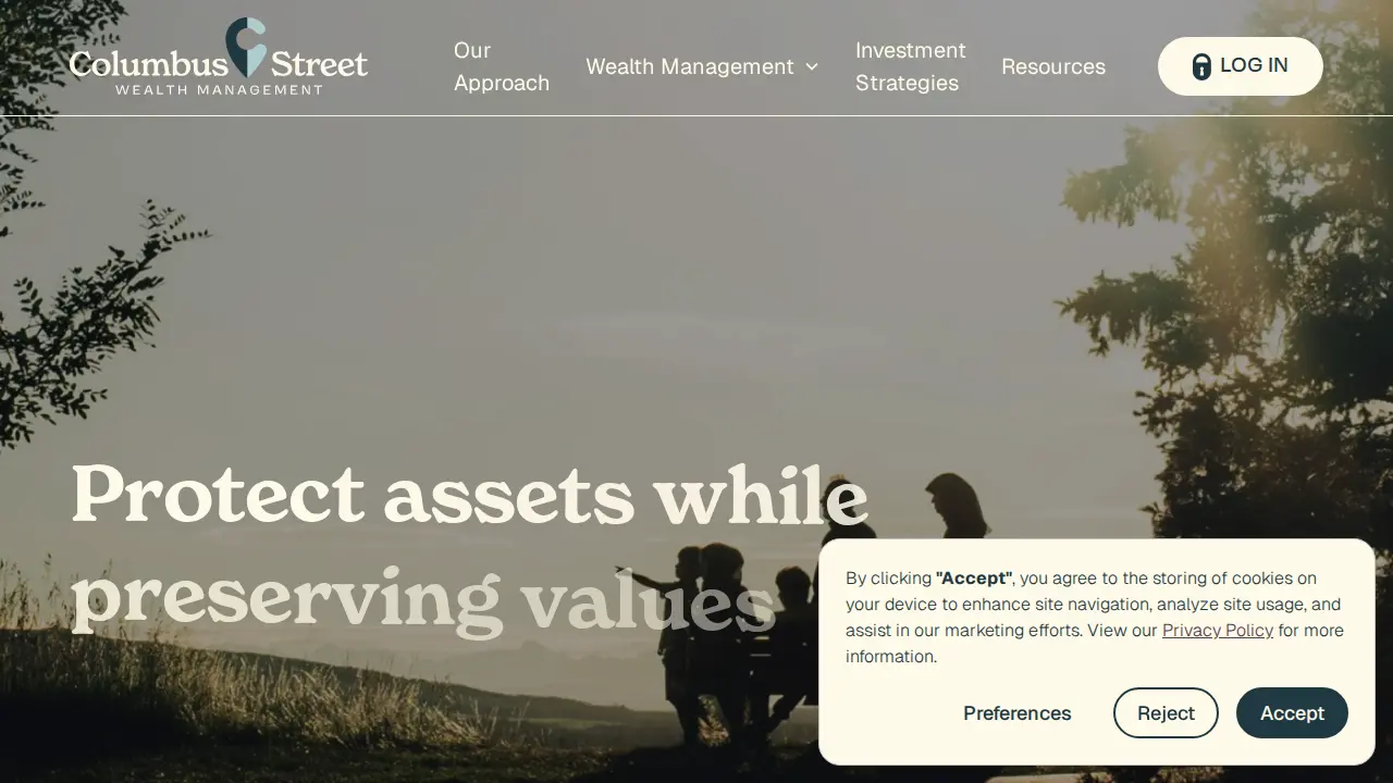 Columbus Street Wealth Management page