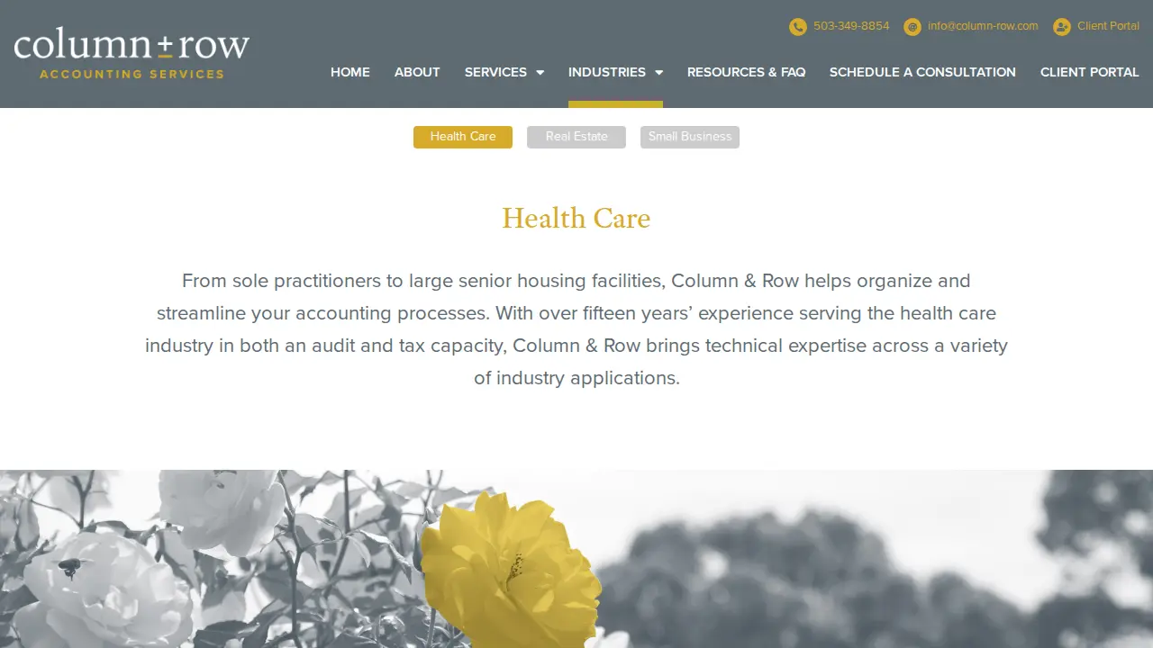 Column & Row Accounting Services page