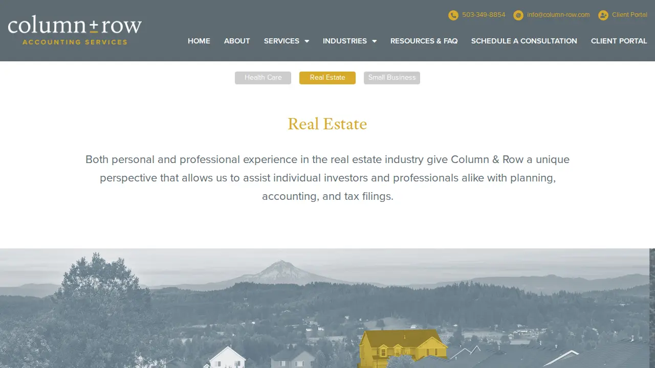 Column & Row Accounting Services page