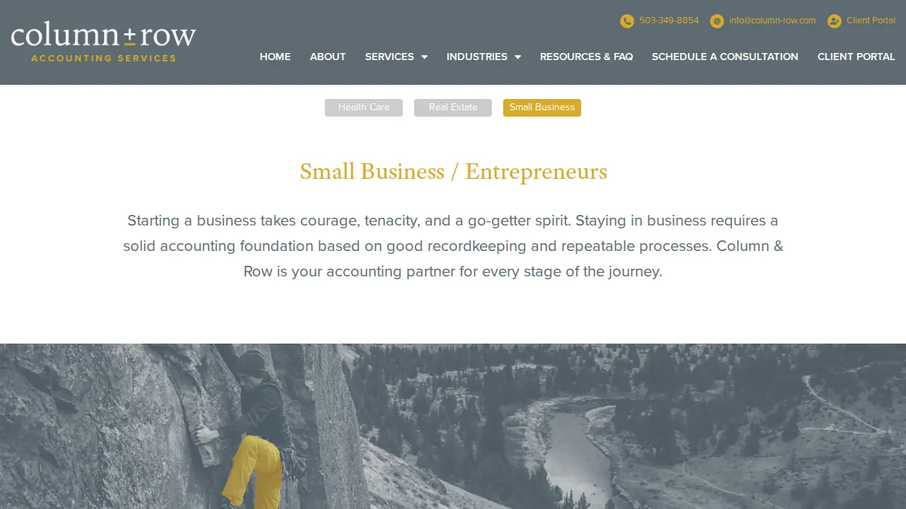 Column & Row Accounting Services page