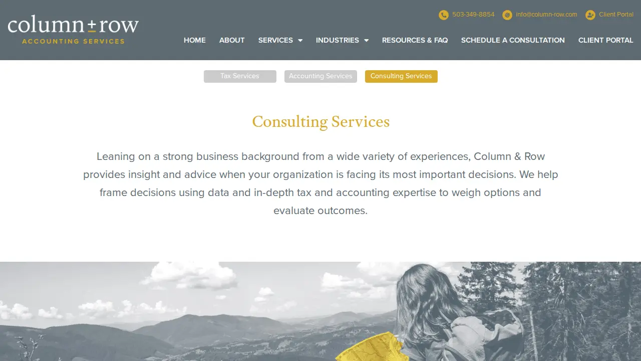 Column & Row Accounting Services page