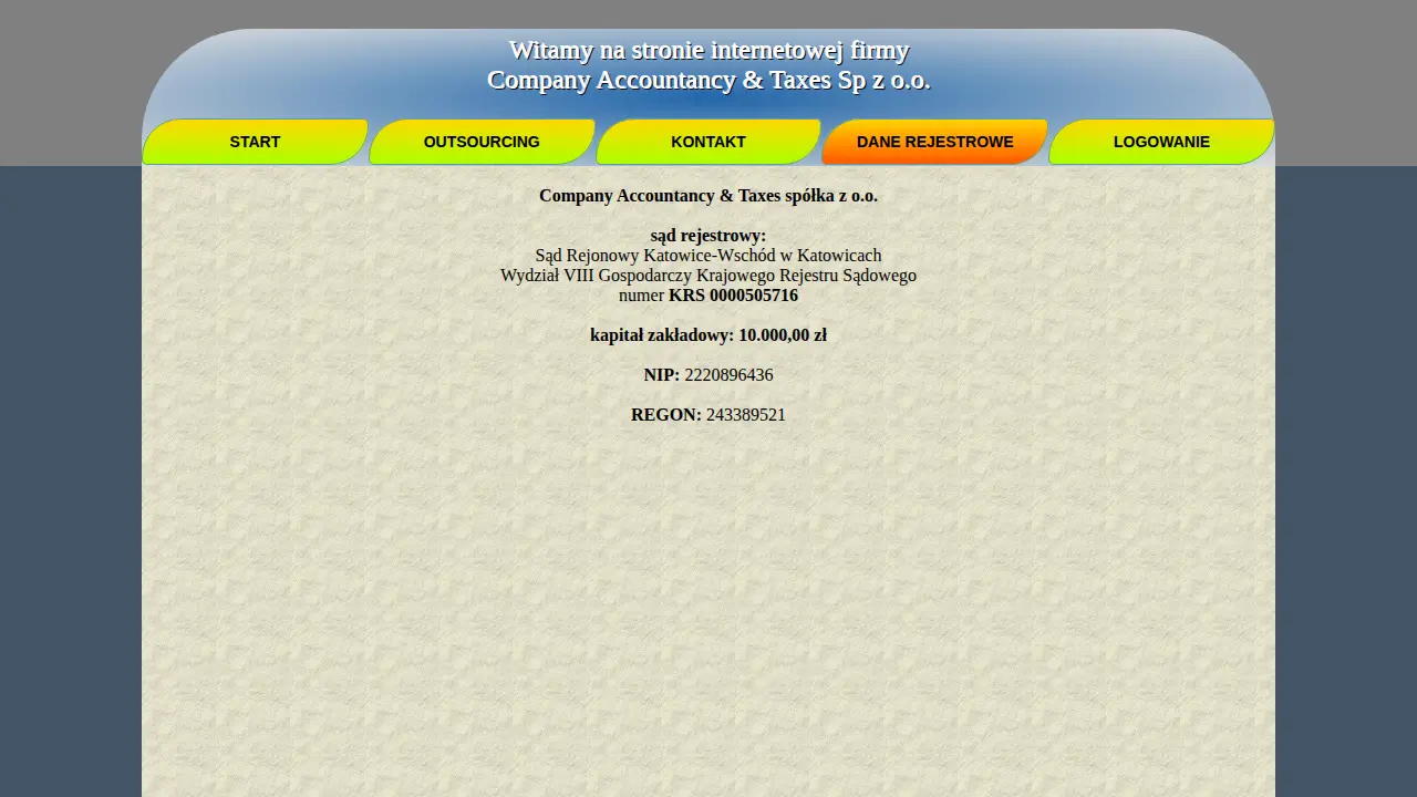 Company Accountancy & Taxes Sp z o.o. page