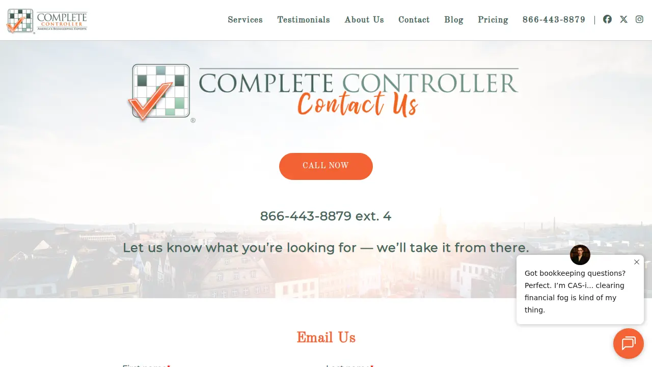 Complete Controller Denver, CO - Bookkeeping Service page