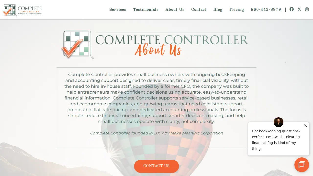 Complete Controller Denver, CO - Bookkeeping Service page