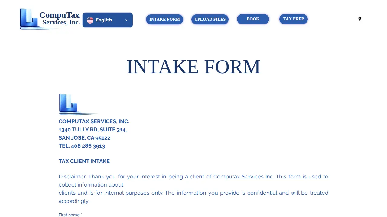 CompuTax Services-San Jose page