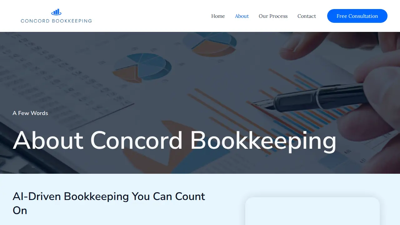 Concord Bookkeeping page