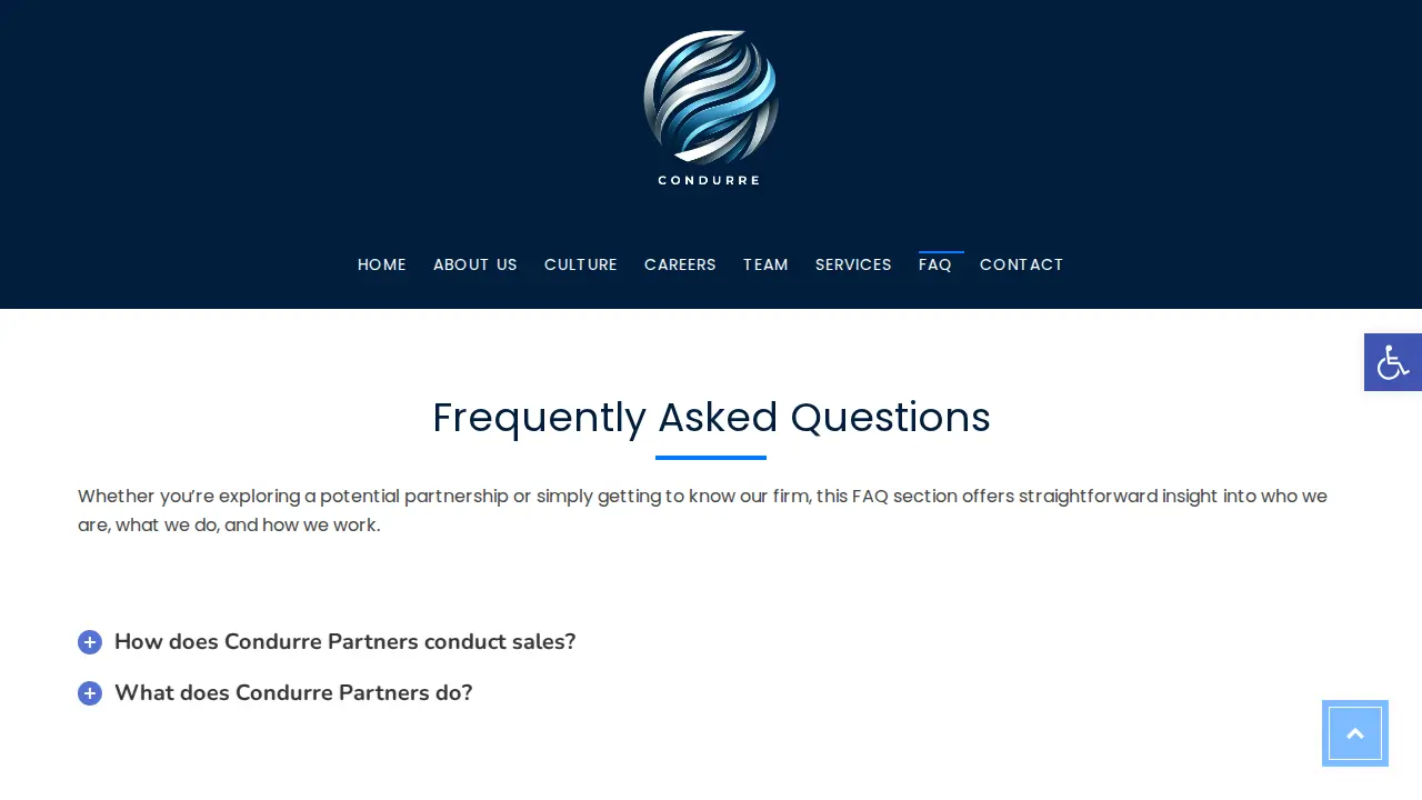 Condurre Partners page