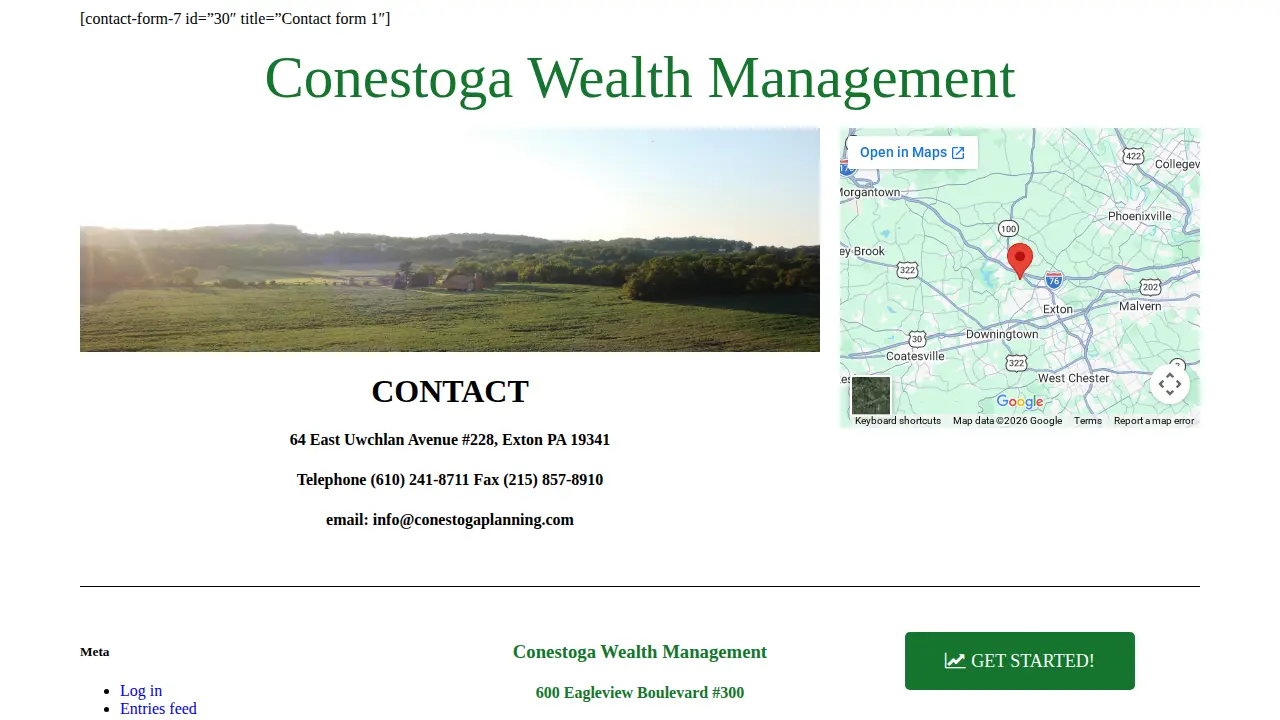 Conestoga Wealth Management page