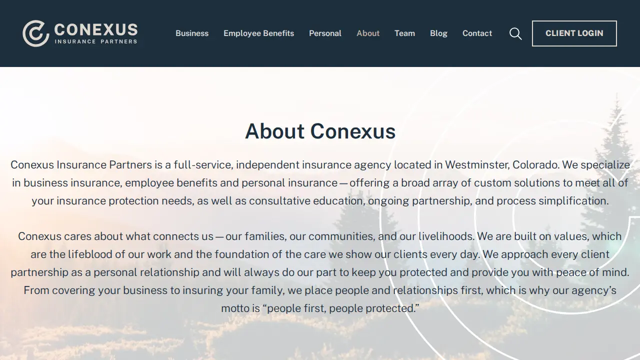 Conexus Insurance page