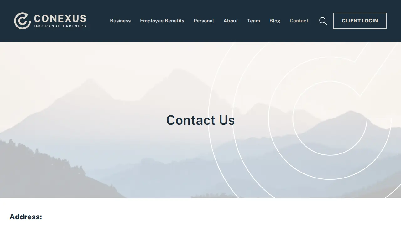 Conexus Insurance page