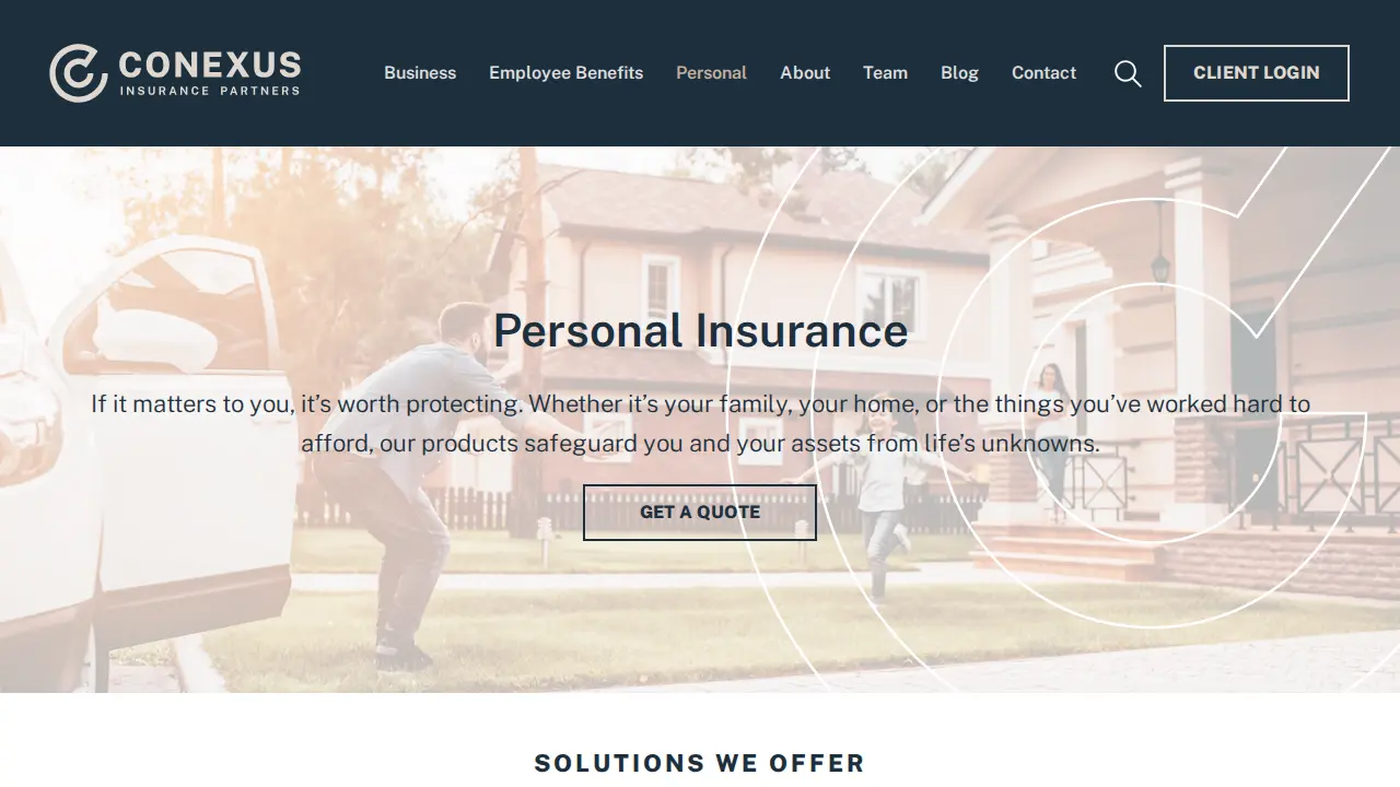 Conexus Insurance page
