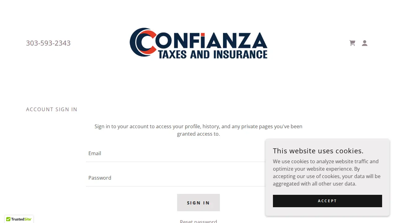 Confianza Taxes and Insurance page