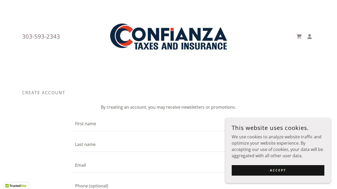 Confianza Taxes and Insurance page