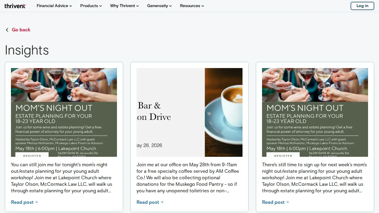Mark Gronert - Thrivent page